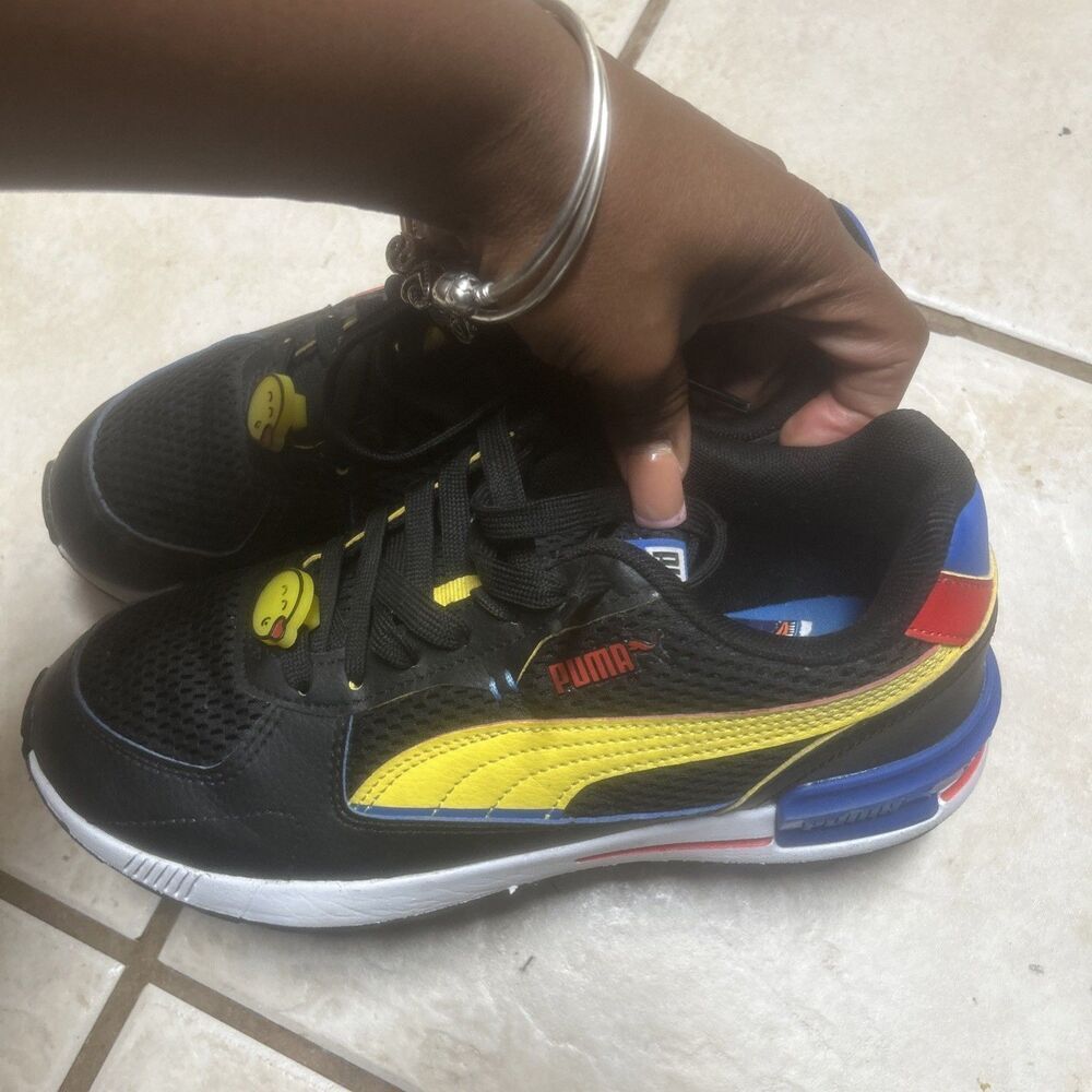 Puma Graviton SMILEYWORLD AC Inf "Vibrant Yellow Big Kid 6.5 - Picture 4 of 8